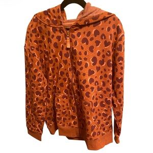 Cat & Jack Hoodie with Leopard Print Design NWT Size 14